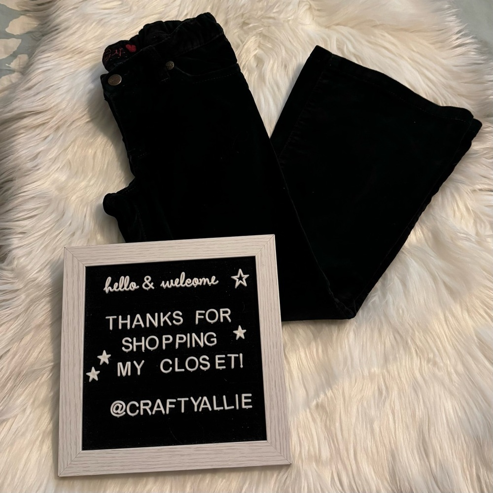 GAP Kids Black Velvet Pants | Girls 5